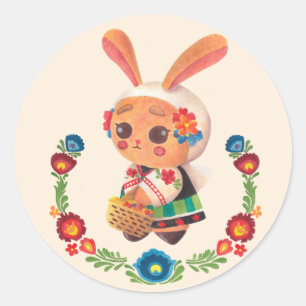 The Flower Polish Bunny Classic Round Sticker