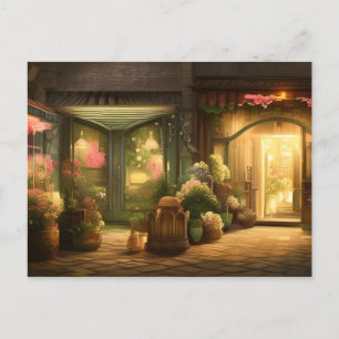 The Flower Shop Digital Art Postcard