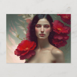 the flower woman postcard