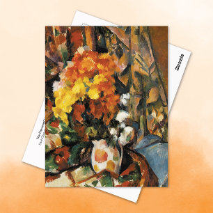 The Flowered Vase Paul Cezanne Postcard