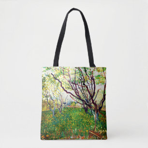 The Flowering Orchard (1888) by Vincent Van Gogh Tote Bag
