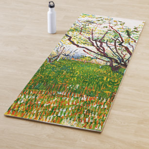 The Flowering Orchard (1888) by Vincent Van Gogh Yoga Mat