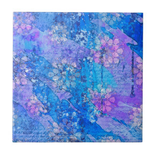The Flowers Grow in Sapphire Pond Tile