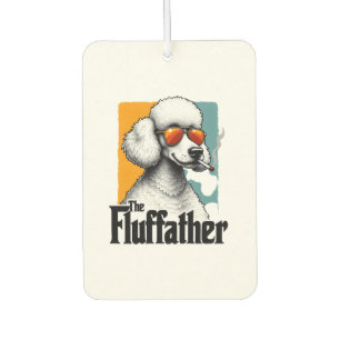 The Fluffather Poodle Vintage Funny Dog Mafia Vect Car Air Freshener