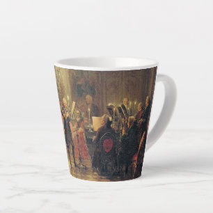 The Flute Concert-Adolph Menzel Small Latte Mug