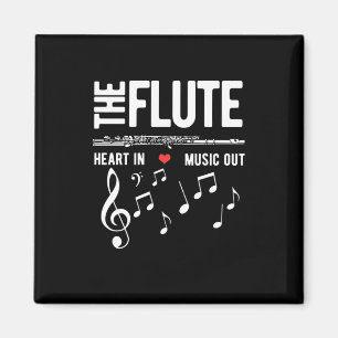 The Flute Heart In Music Out Magnet