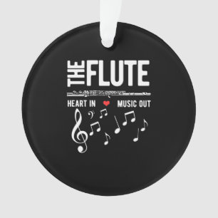 The Flute Heart In Music Out Ornament