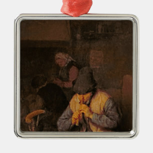 The Flute Player, 17th century Metal Tree Decoration