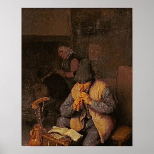 The Flute Player, 17th century Poster (Front)