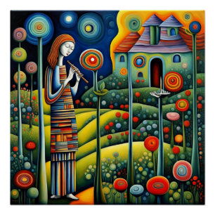 The Flute Player Poster