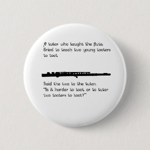 The Flute Tutor 6 Cm Round Badge