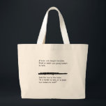 The Flute Tutor Large Tote Bag<br><div class="desc">Says:  A tutor who taught the flute,  Tried to teach two young tooters to toot,    Said the two to the tutor,   “Is it harder to toot,  or to tutor two tooters to toot?”</div>