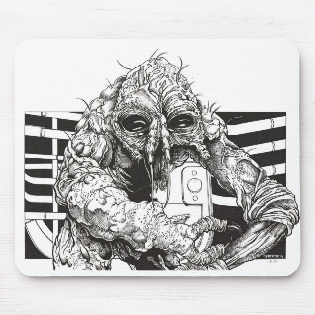 The Fly Brundlefly horror Mouse Mat (Front)