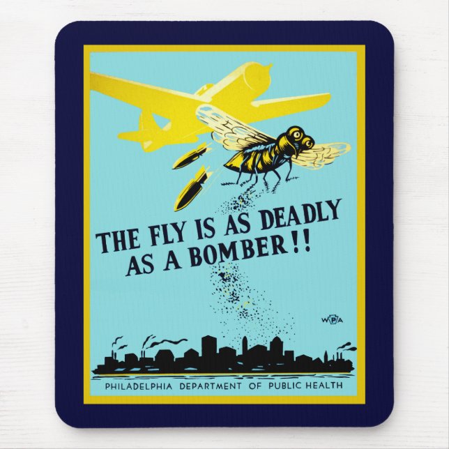 The Fly is as Deadly as a Bomber Mouse Mat (Front)