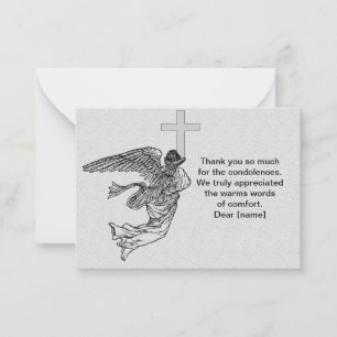 The Flying Angel After Funeral Thank You Cards