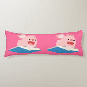 The Flying Book and Cartoon Pig Body Pillow