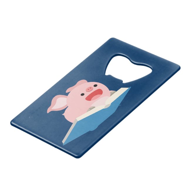 The Flying Book and Cartoon Pig Bottle Opener (Front Angled)