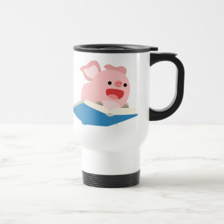 The Flying Book and Cartoon Pig Commuter Mug