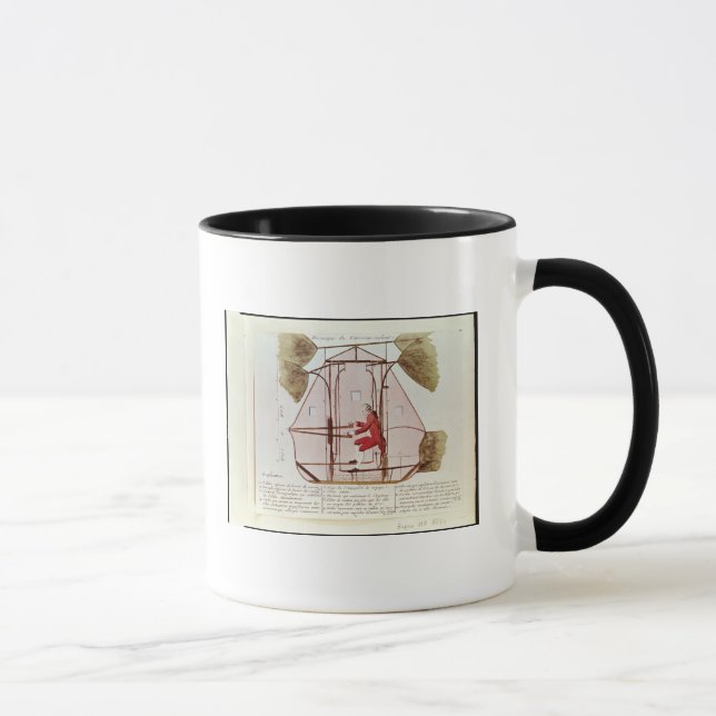 The Flying Machine of Jean Pierre Blanchard Mug (Right)