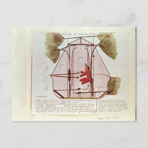 The Flying Machine of Jean Pierre Blanchard Postcard