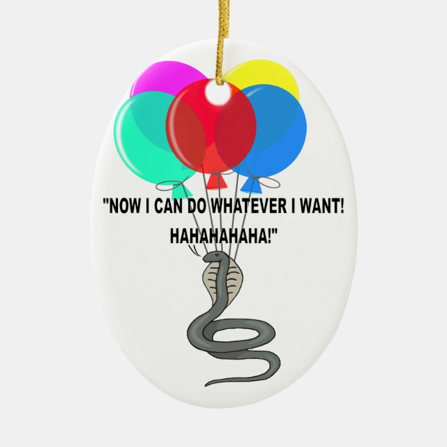 The Flying Snake Ceramic Tree Decoration (Front)