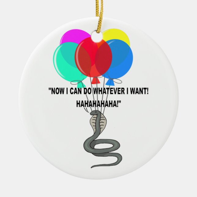 The Flying Snake Ceramic Tree Decoration (Front)