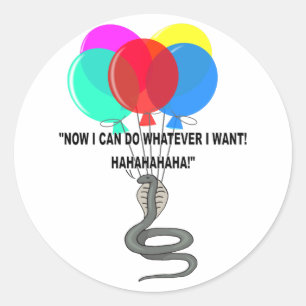 The Flying Snake Classic Round Sticker