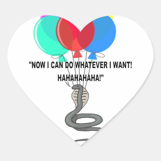 The Flying Snake Heart Sticker (Front)