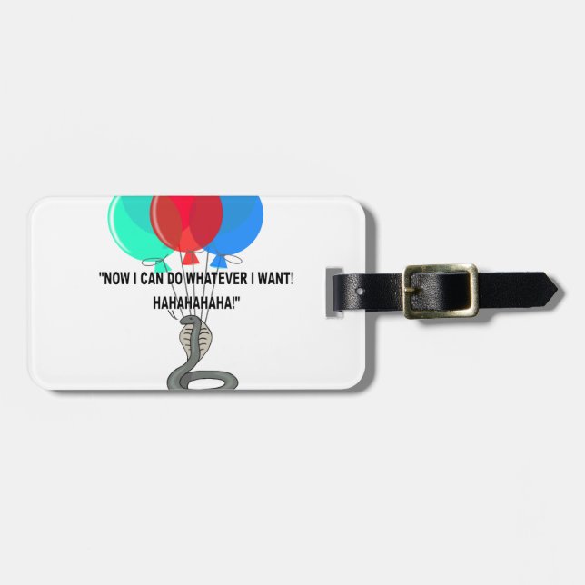 The Flying Snake Luggage Tag (Front Horizontal)