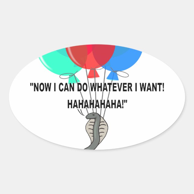 The Flying Snake Oval Sticker (Front)