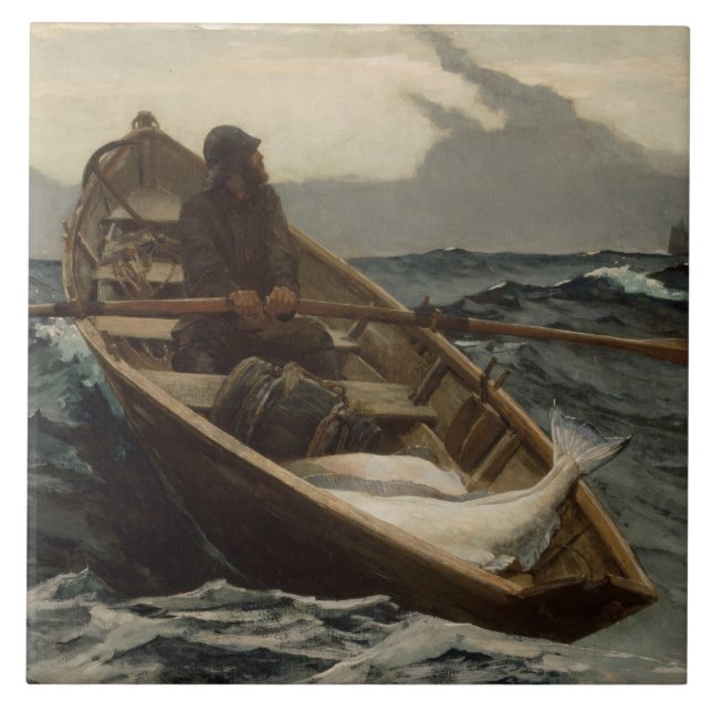 The Fog Warning (by Winslow Homer) Tile (Front)