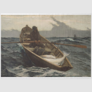 The Fog Warning (by Winslow Homer) Tissue Paper