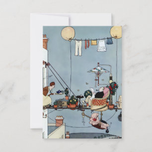 “The Folding Garden” by W Heath Robinson Thank You Card