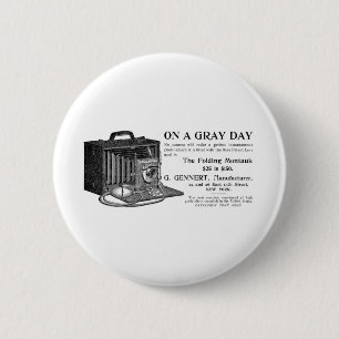 The Folding Montauk Camera 6 Cm Round Badge