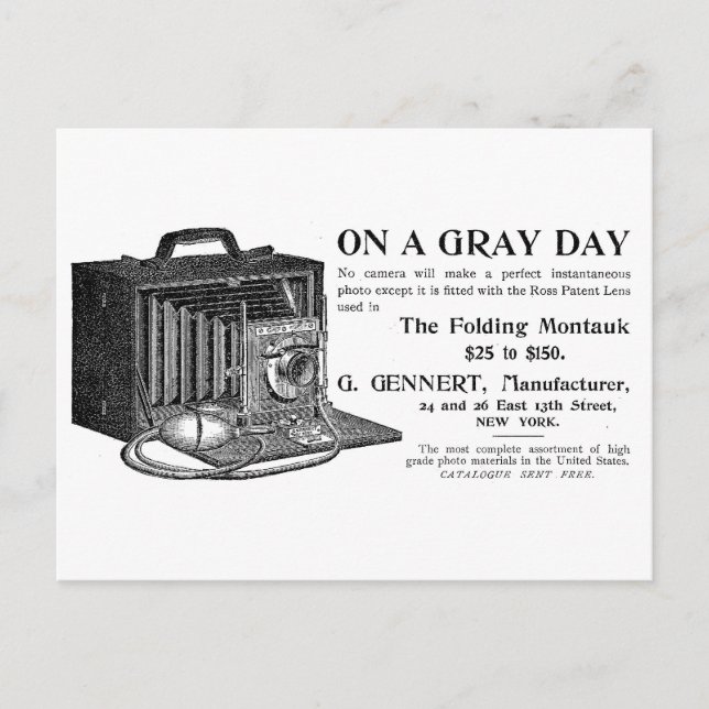 The Folding Montauk Camera Postcard (Front)