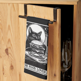 The Food Lover Funny Tarot  Tea Towel