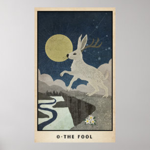 The Fool Major Arcana Poster with the Jackalope