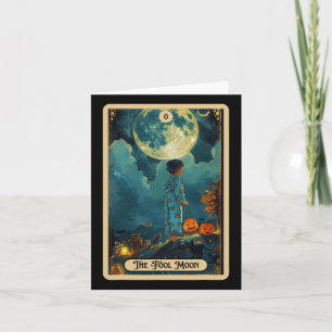 The Fool Moon (the Fool) Halloween Tarot Tee Card
