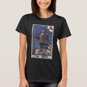 The Fool Tarot Card Halloween Gothic Court Jester T-Shirt