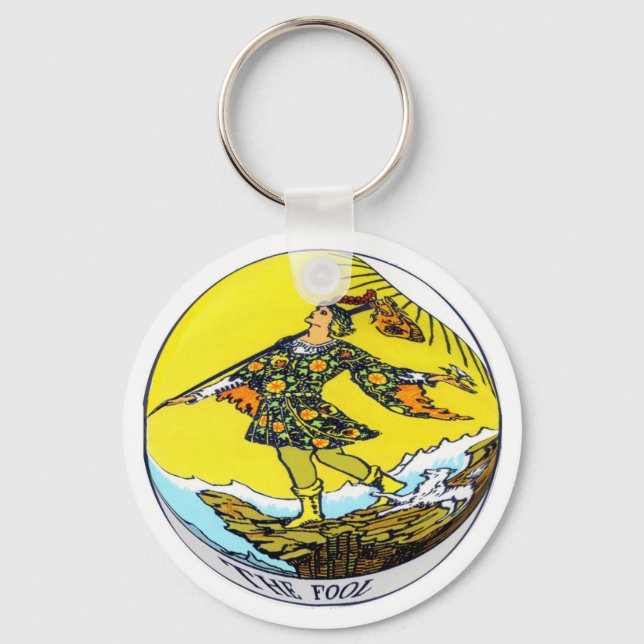 The Fool Tarot Card Key Ring (Front)