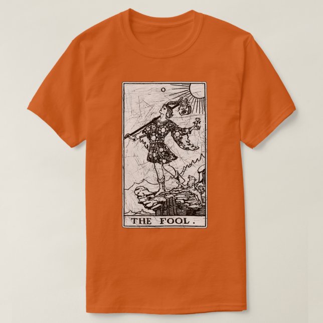 The Fool Tarot Card Major Arcana fortune telling o T-Shirt (Design Front)