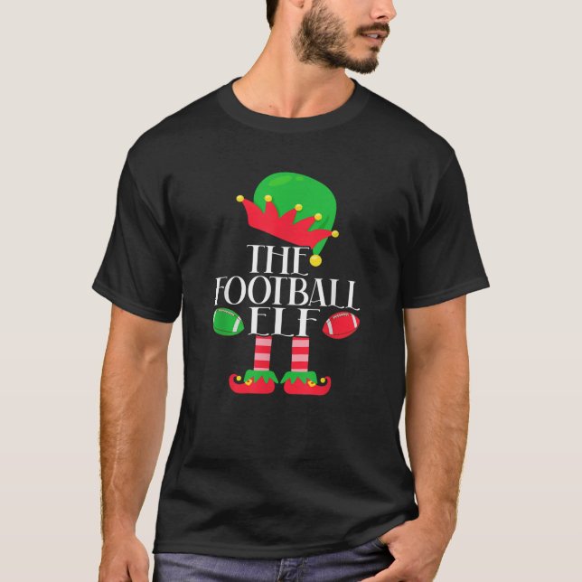 The Football Elf Christmas Party Pajama Costume T-Shirt (Front)