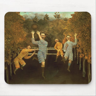 The Football players,1908 (oil on canvas) Mouse Mat