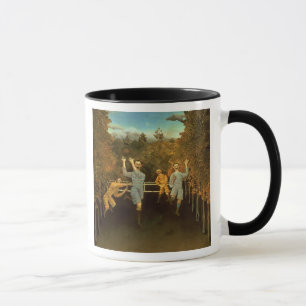 The Football players,1908 (oil on canvas) Mug