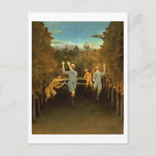The Football players,1908 (oil on canvas) Postcard