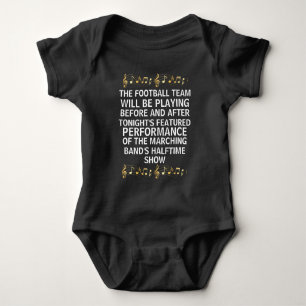 The football team will play marching band outfit baby bodysuit