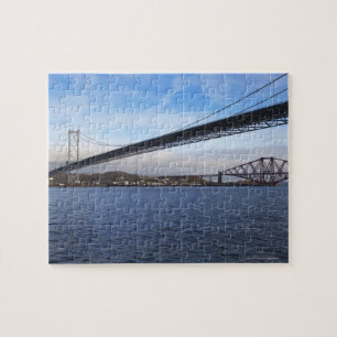 The foreground Forth Road Bridge is a suspension b Jigsaw Puzzle