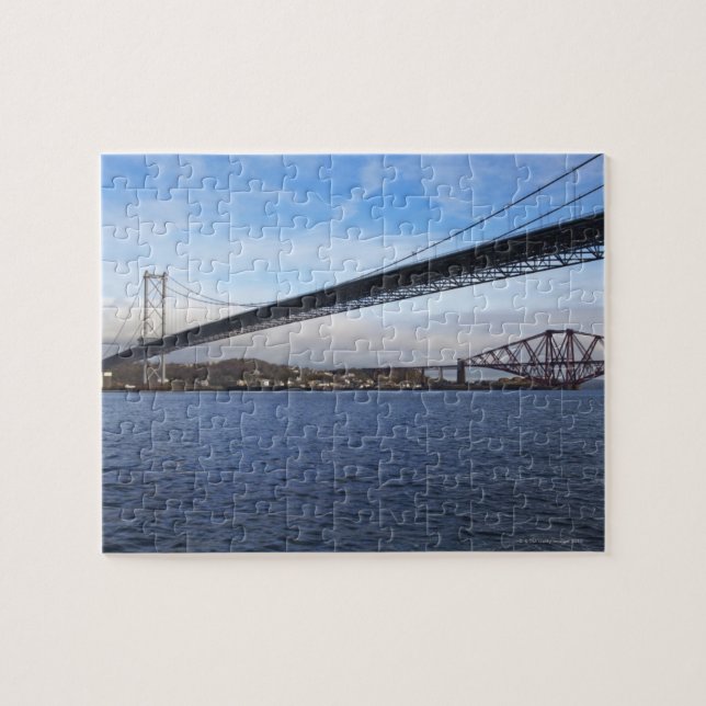 The foreground Forth Road Bridge is a suspension b Jigsaw Puzzle (Horizontal)