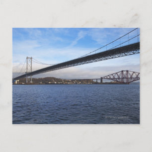 The foreground Forth Road Bridge is a suspension b Postcard