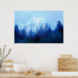 The forest awakens from the mist poster